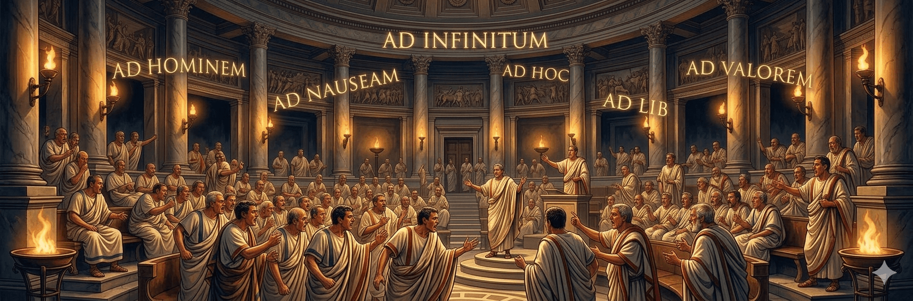 Lingua Latina — The Sexest: ad hominem, ad nauseam, ad infinitum, ad hoc, ad lib, ad valorem